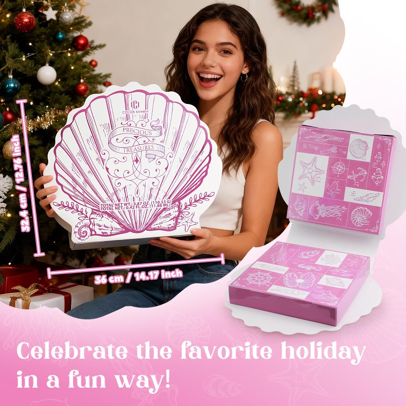 Color Nymph Makeup Advent Calendar 2025, 24 Days Surprise Beauty Makeup Gift Sets for Adlut Women & Teen Girls, 2025 Christmas Countdown Calendar Holiday Full Cosmetic Kit (Pink) - Image 3